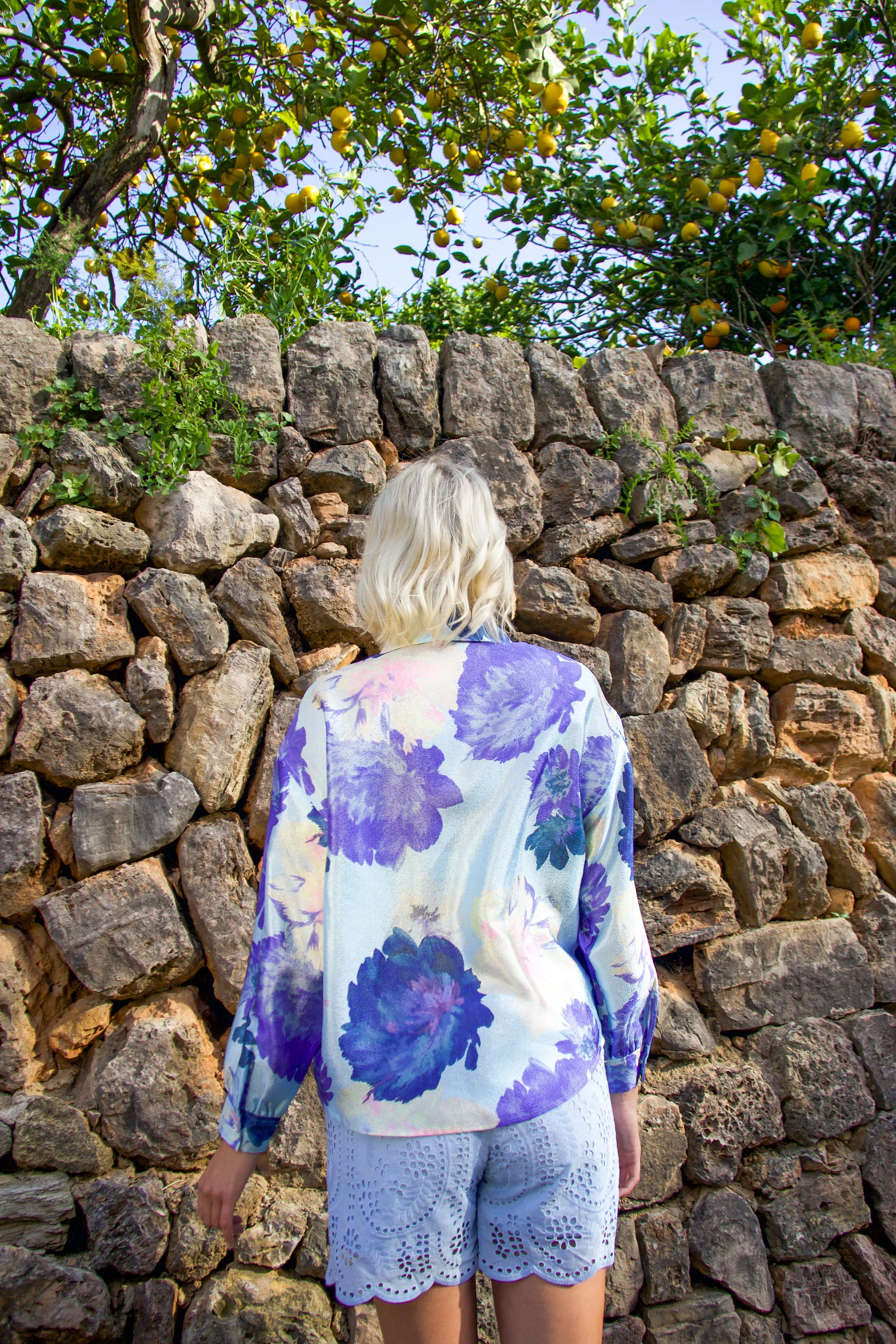 Gina Shirt - Pale Peony Blue