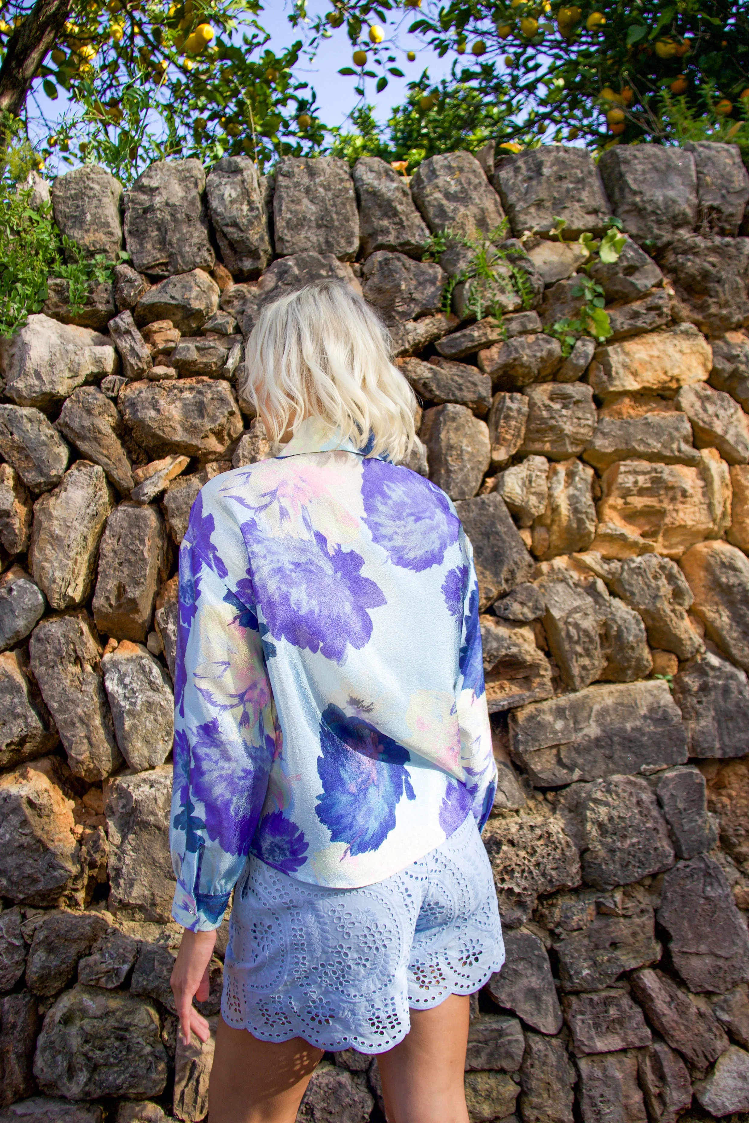 Gina Shirt - Pale Peony Blue