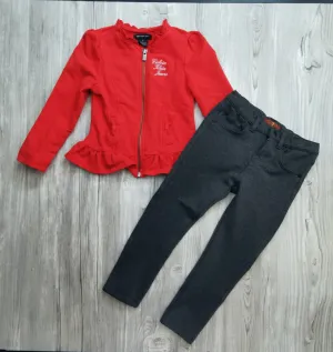 GIRL SIZE 4 YEARS - 7 FOR ALL MANKIND & CALVIN KLEIN, 2 Piece Mix N Match Outfit EUC B20