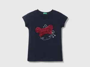 Girls Printed Round Neck T-Shirt