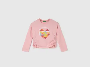 Girl's Regular Fit Round Neck Printed Tops