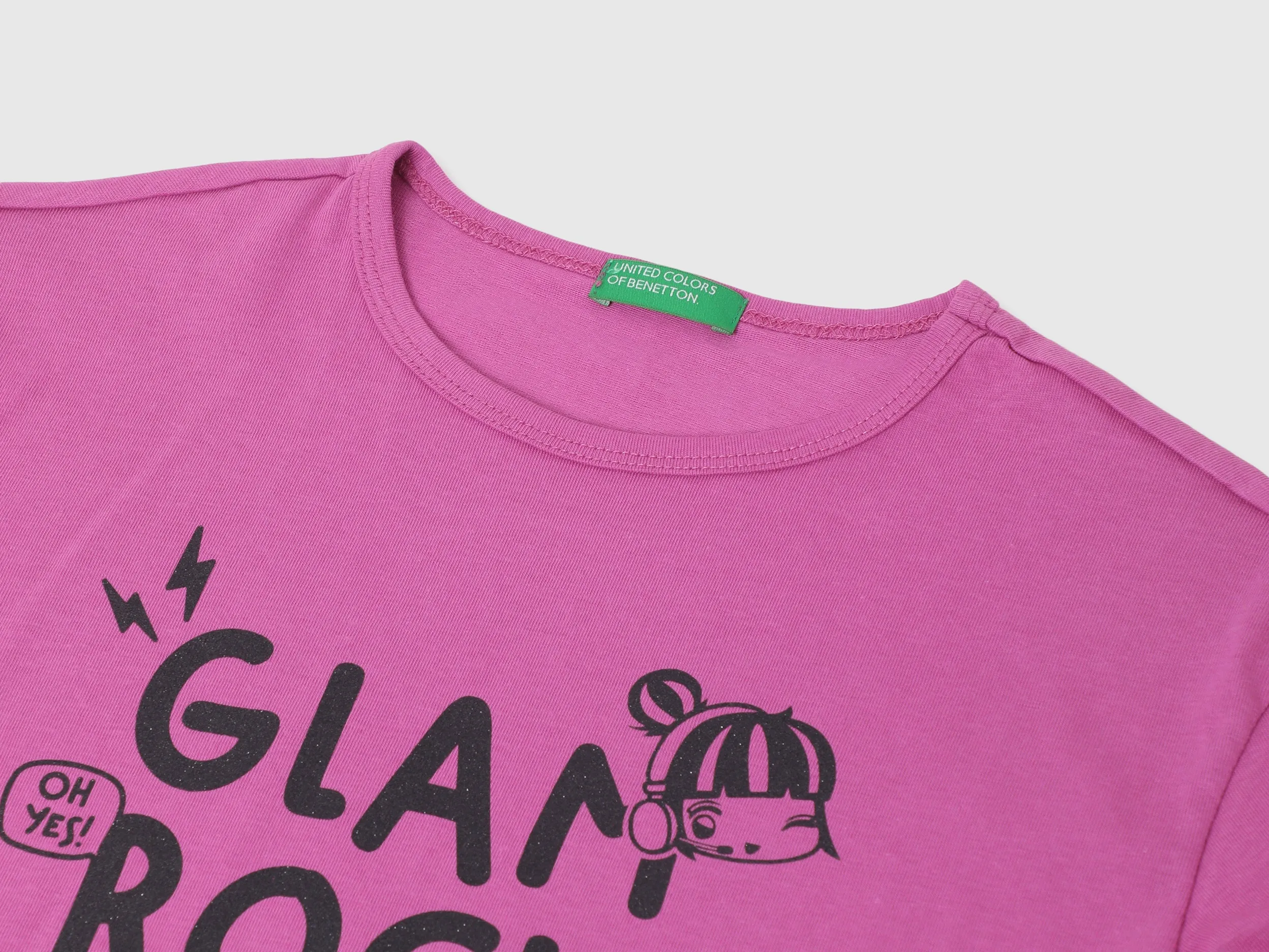 Girls Typography Round Neck T-Shirt