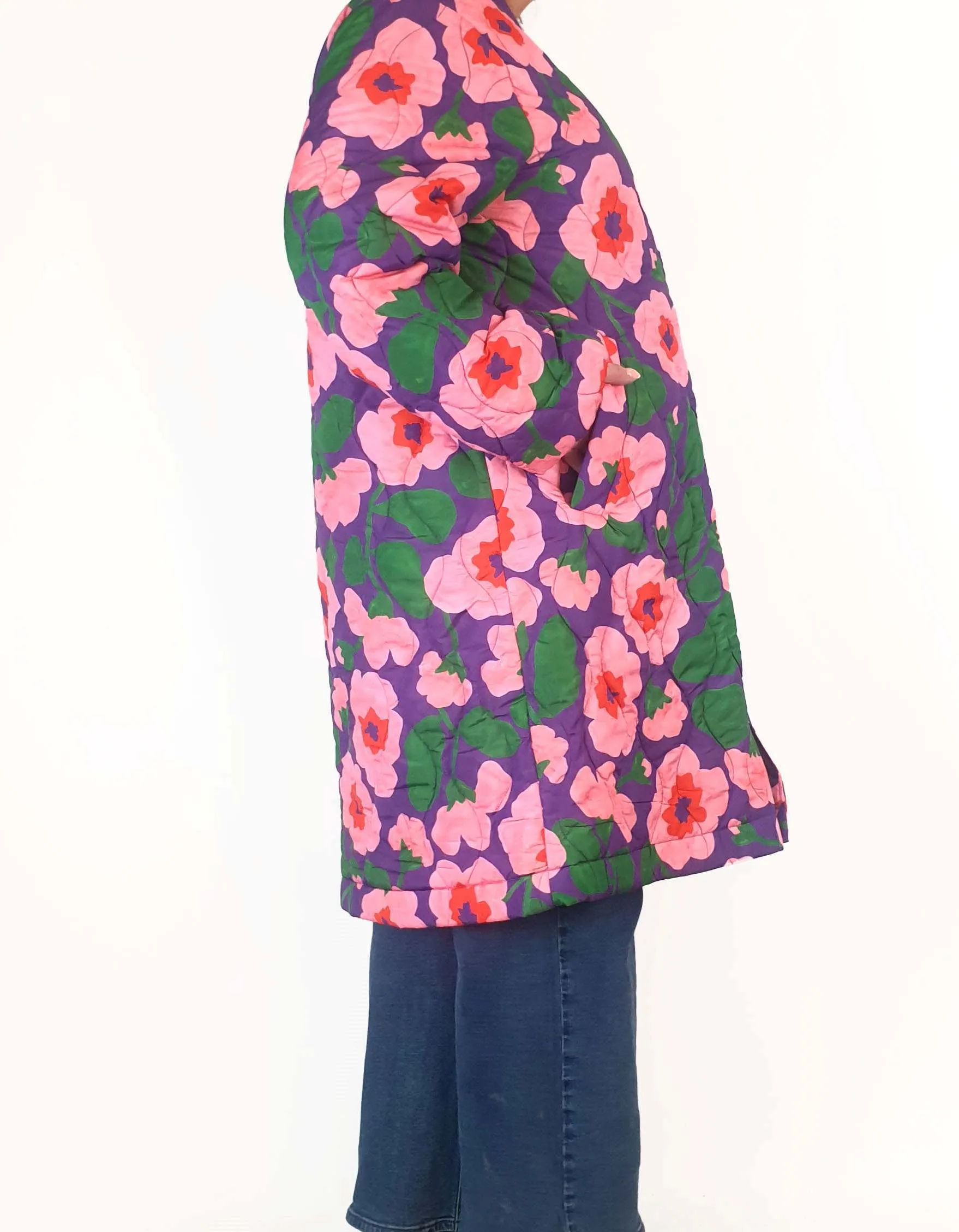Gorman wild roses quilted coat size 18