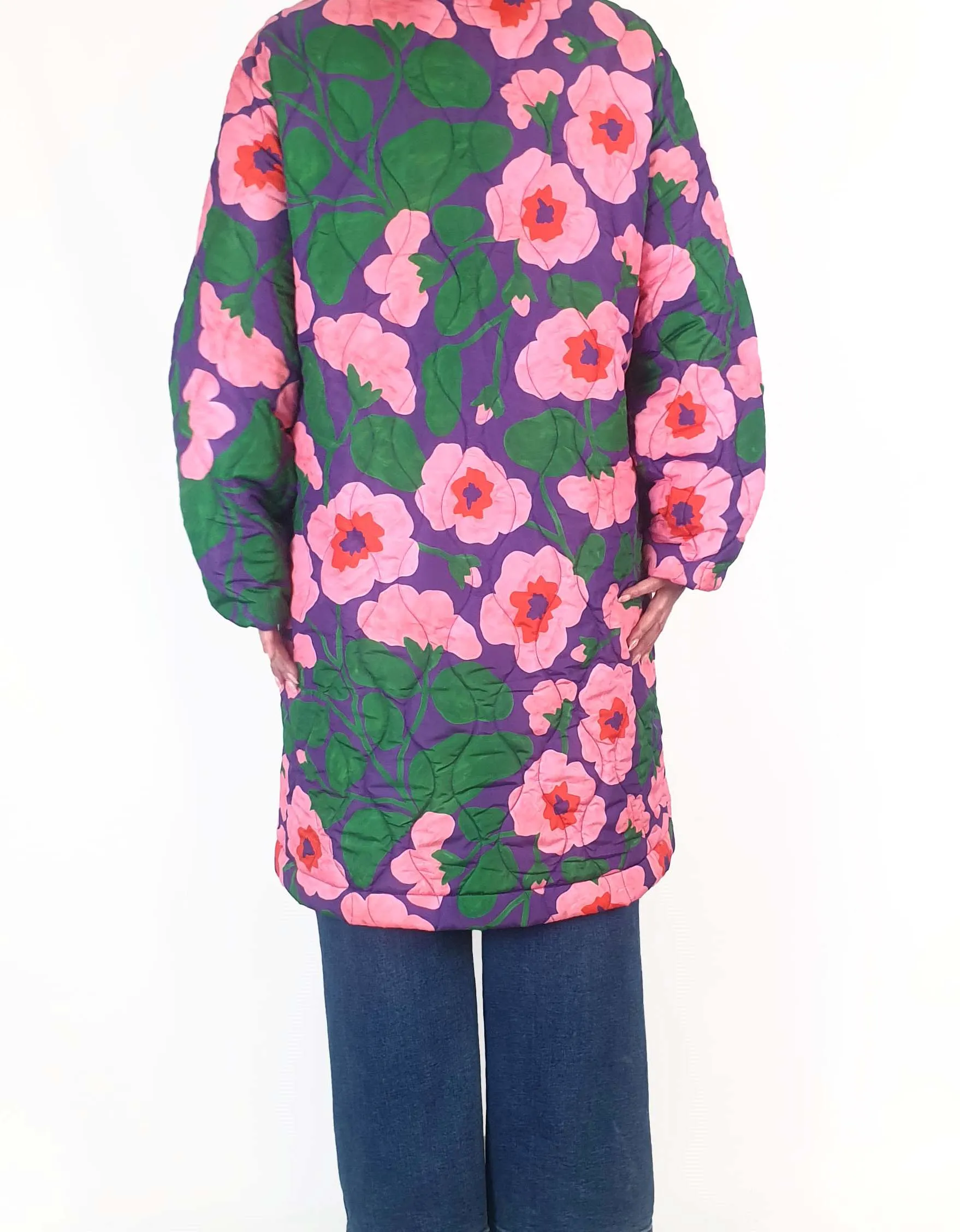 Gorman wild roses quilted coat size 18
