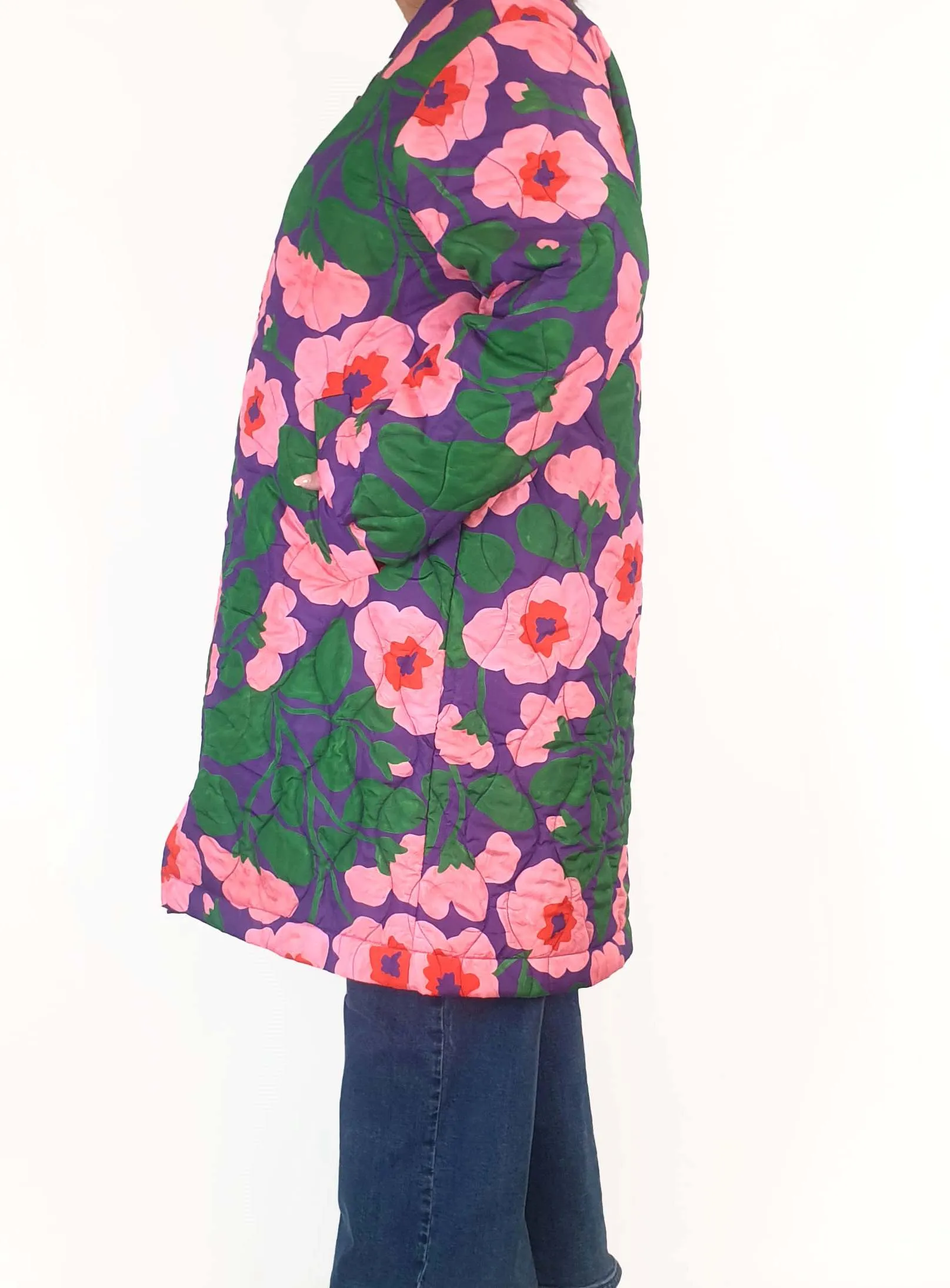 Gorman wild roses quilted coat size 18