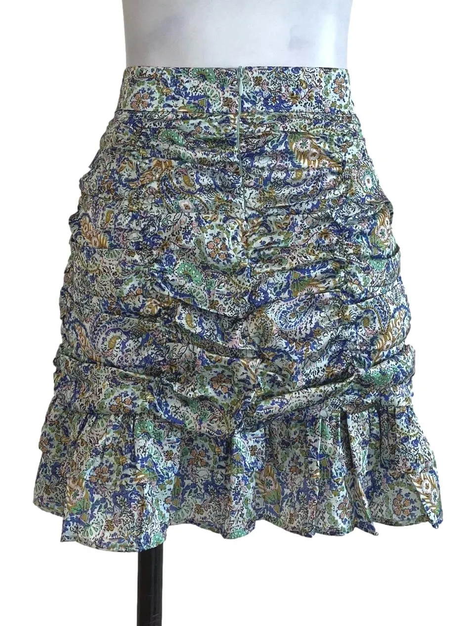 Green Printed Skirt