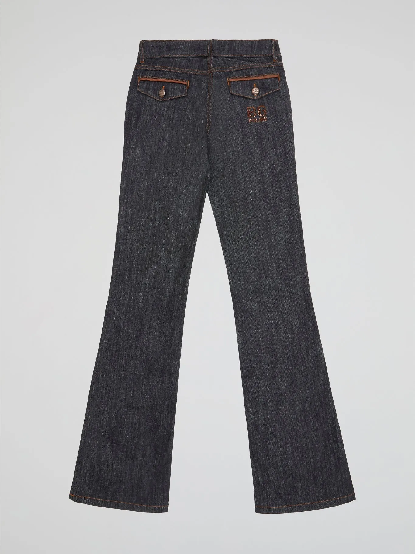 Grey Flared Denim Jeans