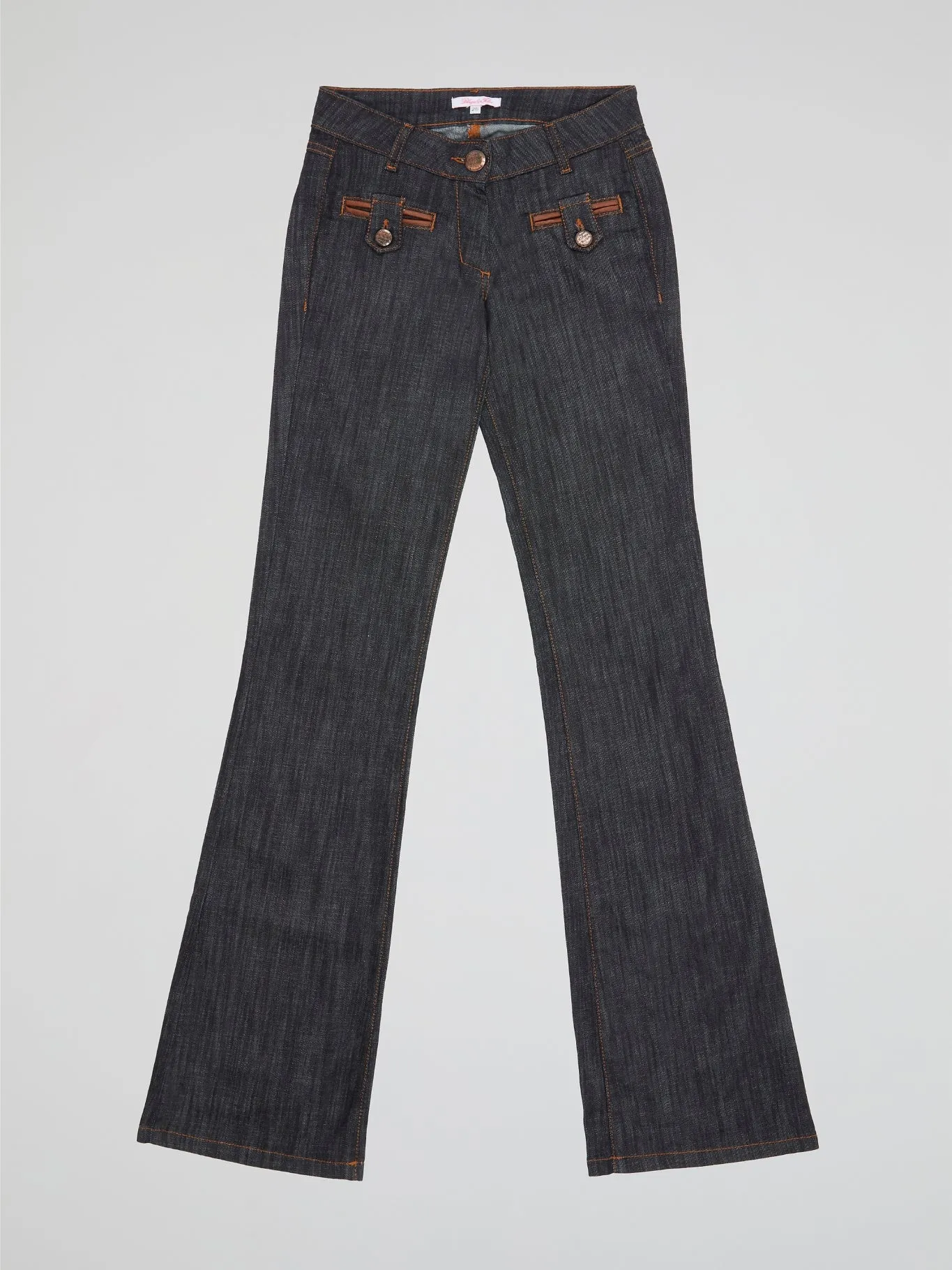 Grey Flared Denim Jeans