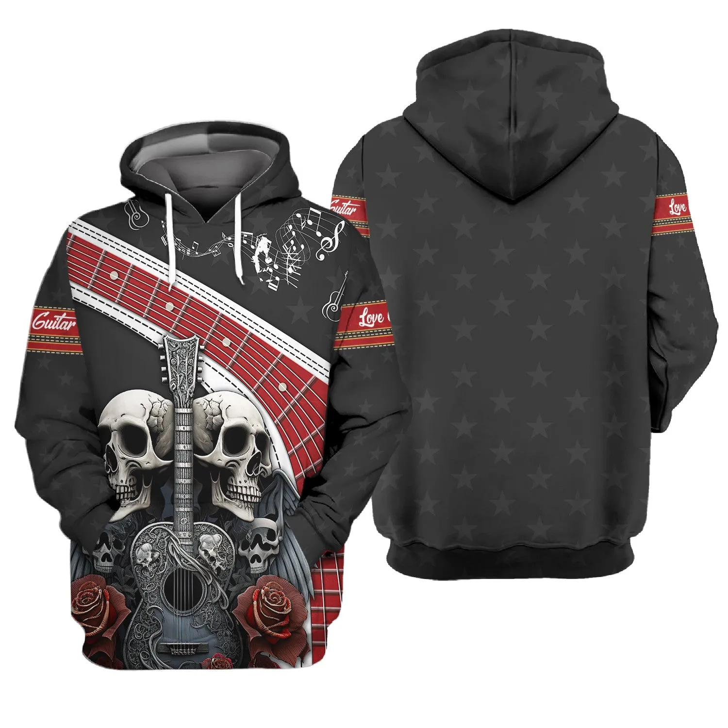 Guitar 3D Shirt, Love Guitar, Guitarist Musician Music Player for Man And Woman TShirt Hoodie