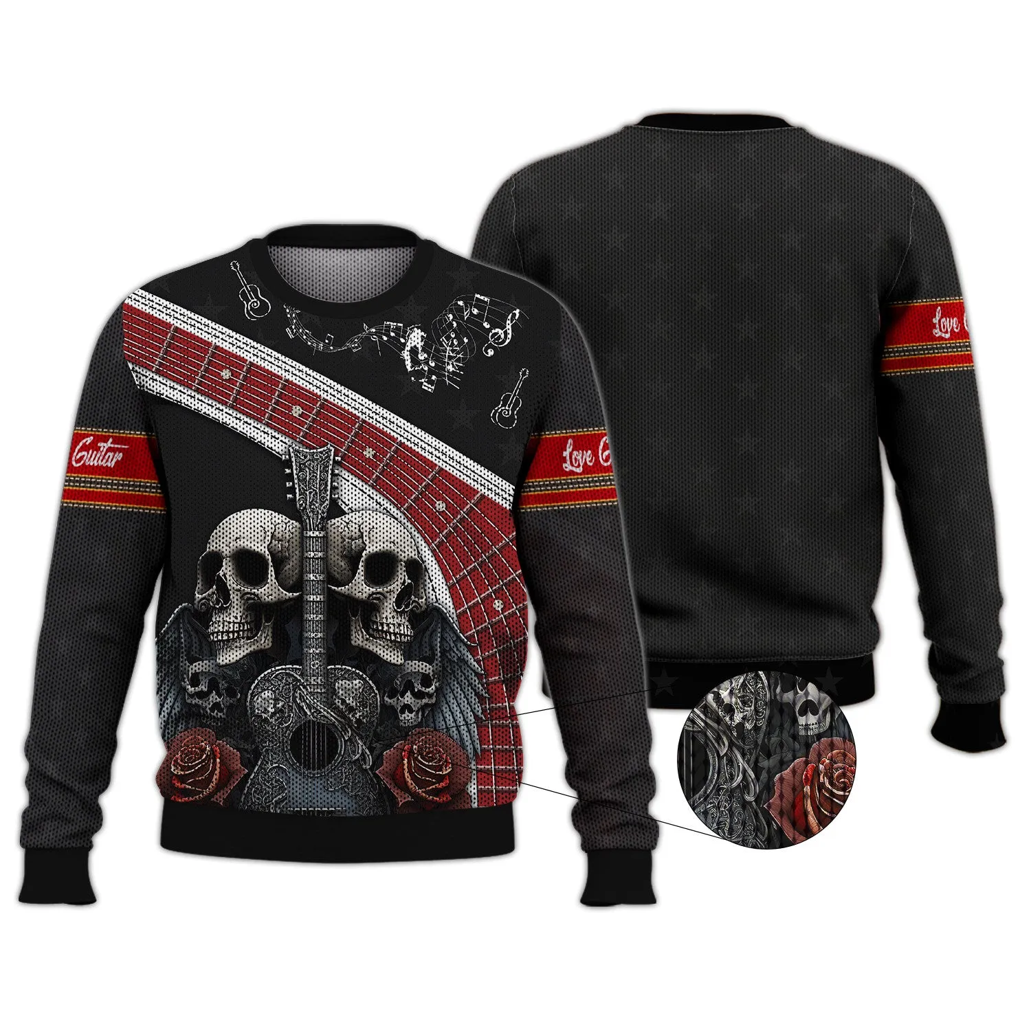 Guitar 3D Shirt, Love Guitar, Guitarist Musician Music Player for Man And Woman TShirt Hoodie