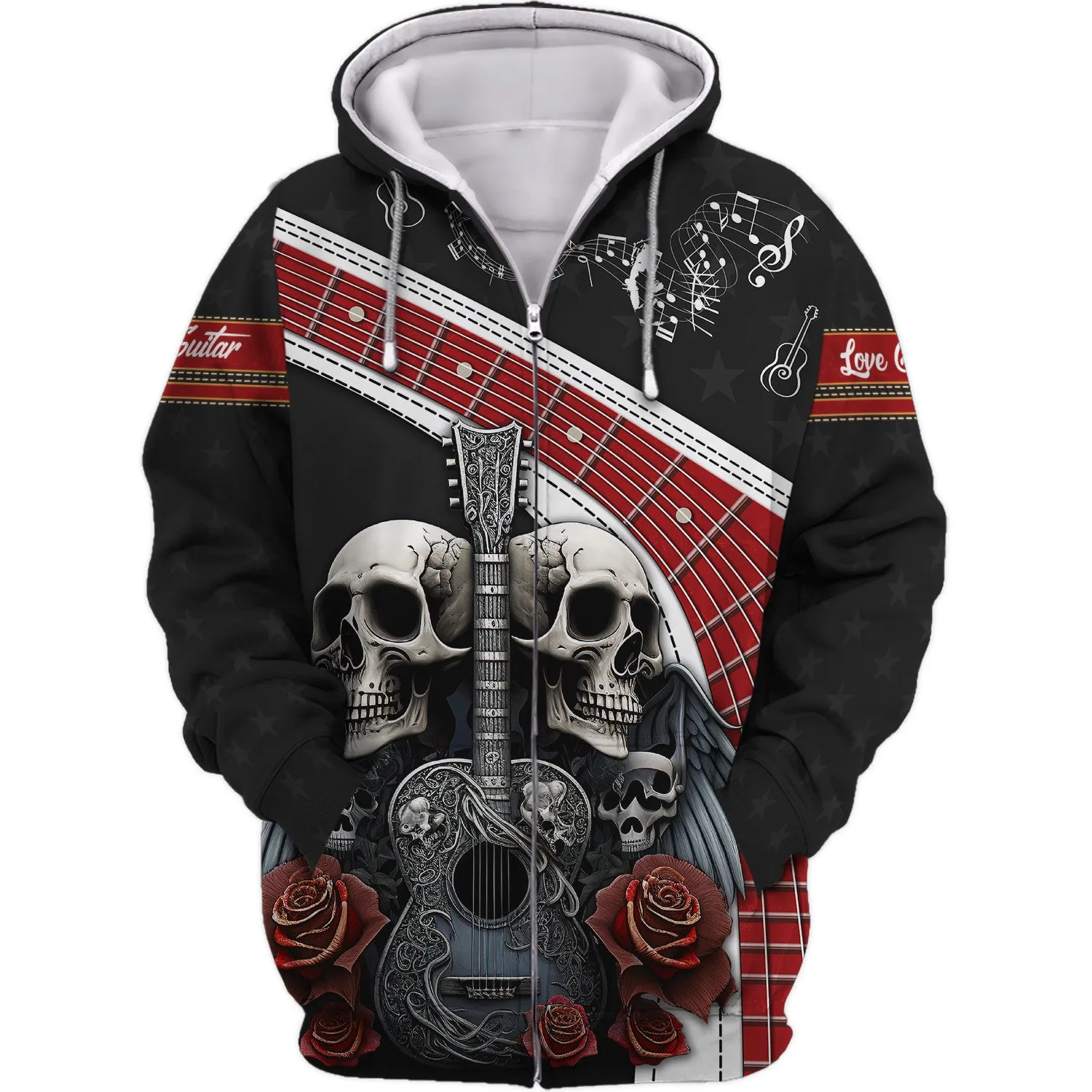 Guitar 3D Shirt, Love Guitar, Guitarist Musician Music Player for Man And Woman TShirt Hoodie