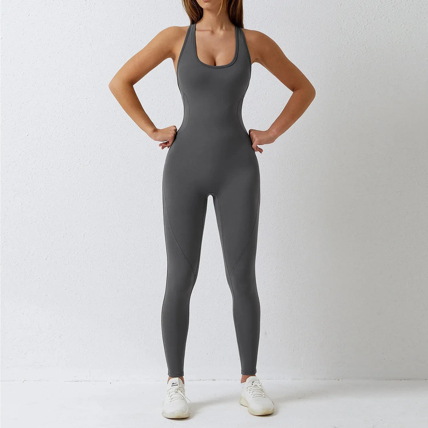 Gym Set Women Sports One Piece Suit Training Yoga Clothes Women Fitness Rompers Stretch Sports Jumpsuit Female Workout Bodysuits