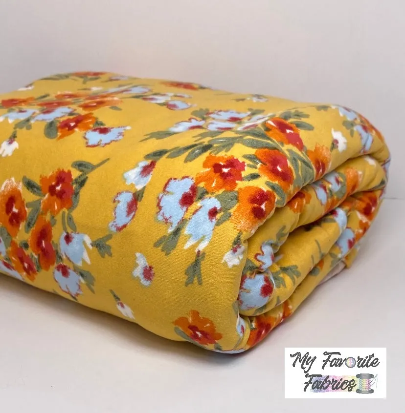 Harvest Floral Double Polyester Spandex