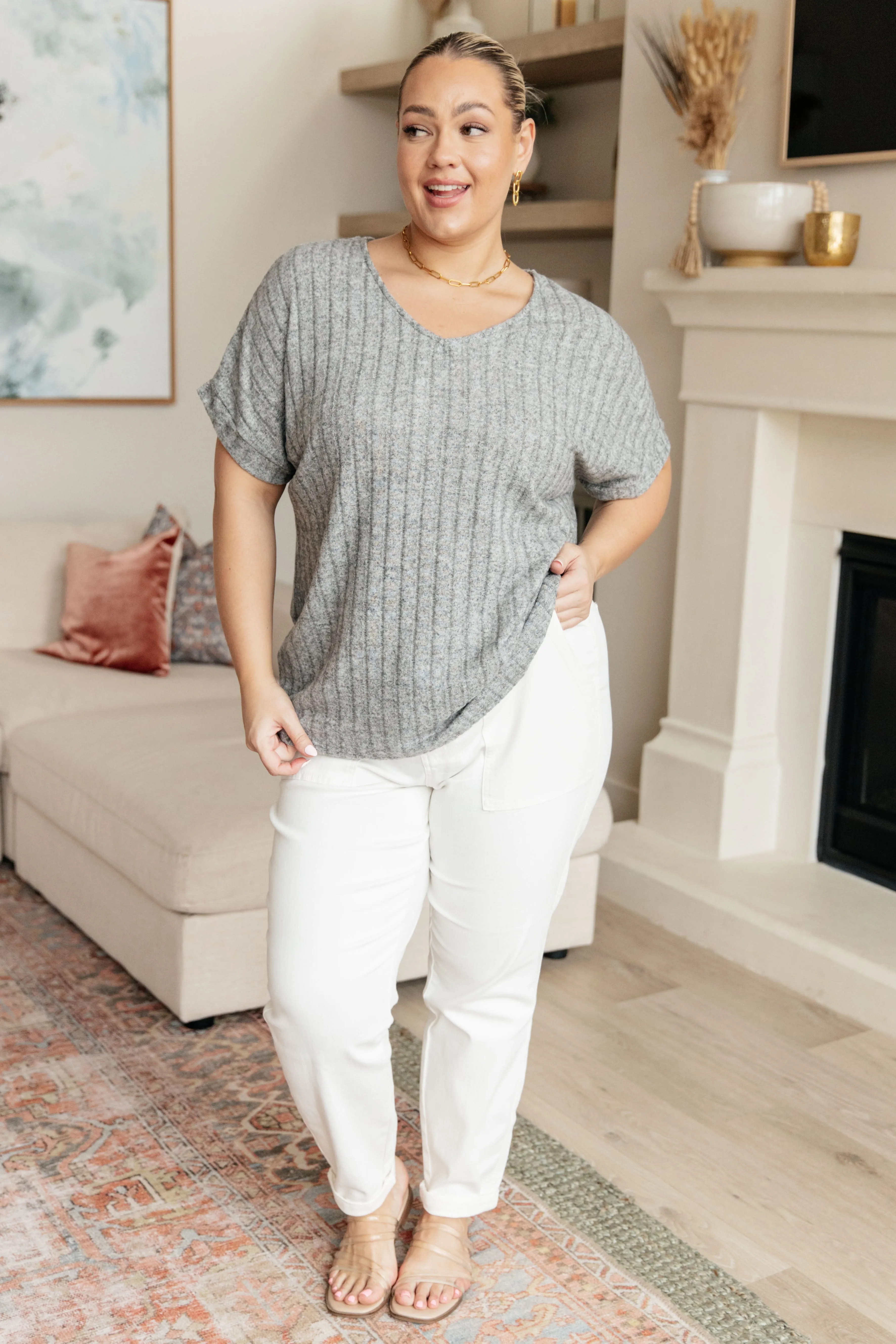 Hazel Blues® |  Meet Me at the Greyhound V-Neck Top