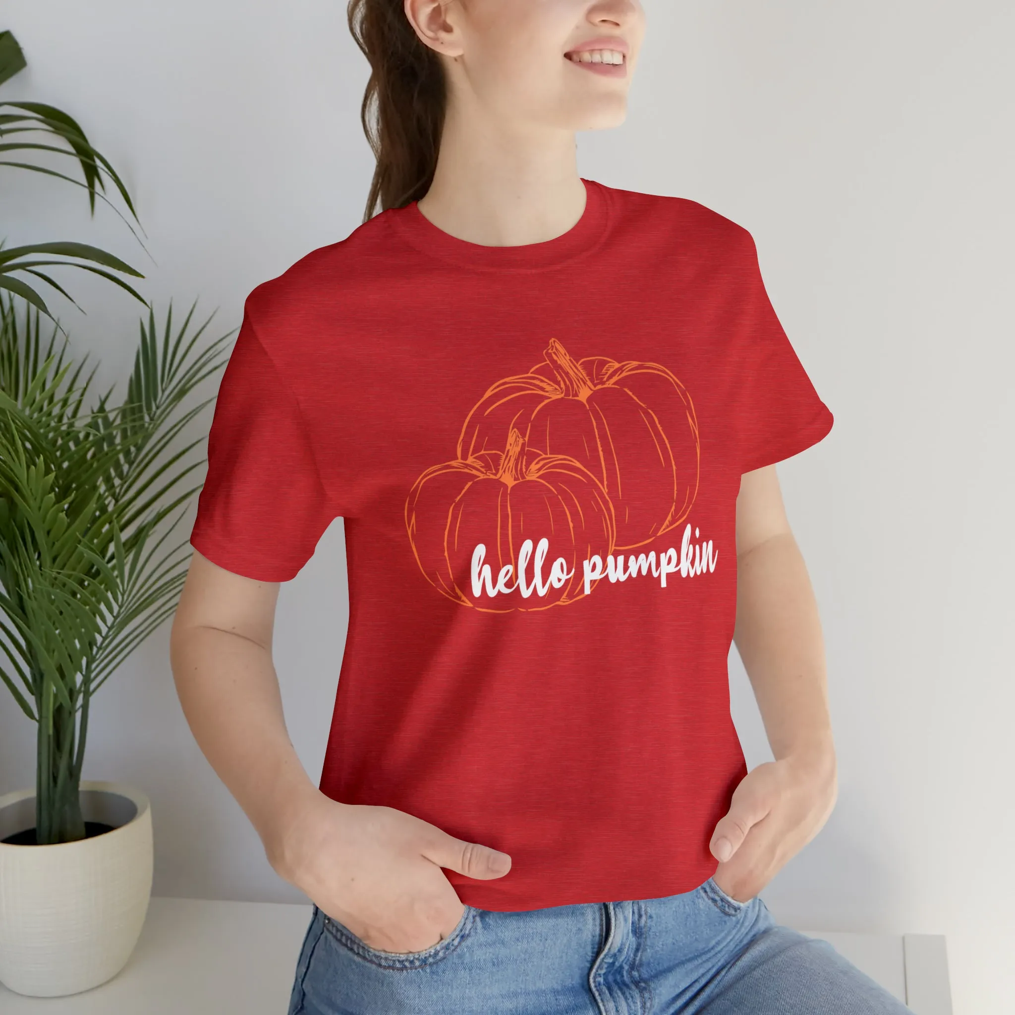 Hello Pumpkin Jersey Short Sleeve Tee (Season)