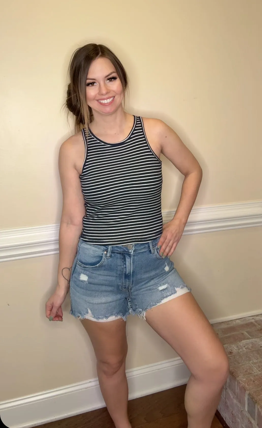 High Scoop Neck Cami