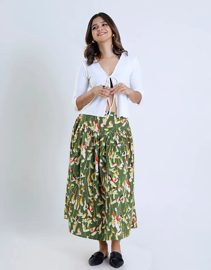 Hip Skirt with Back Elastic Waist