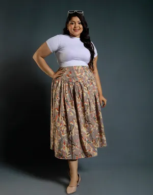 Hip Skirt with Back Elastic Waist