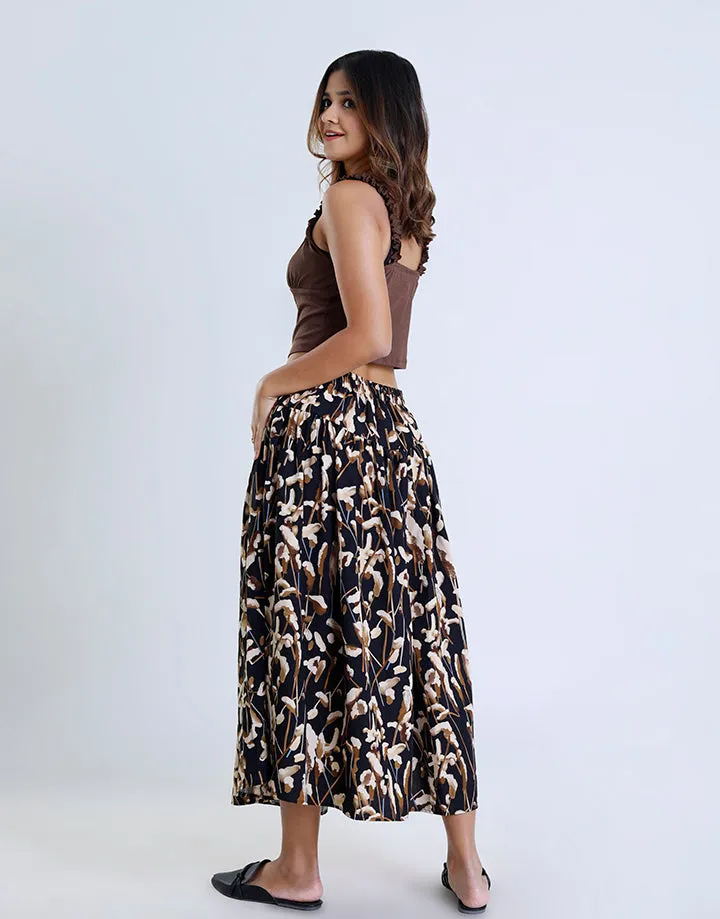 Hip Skirt with Back Elastic Waist