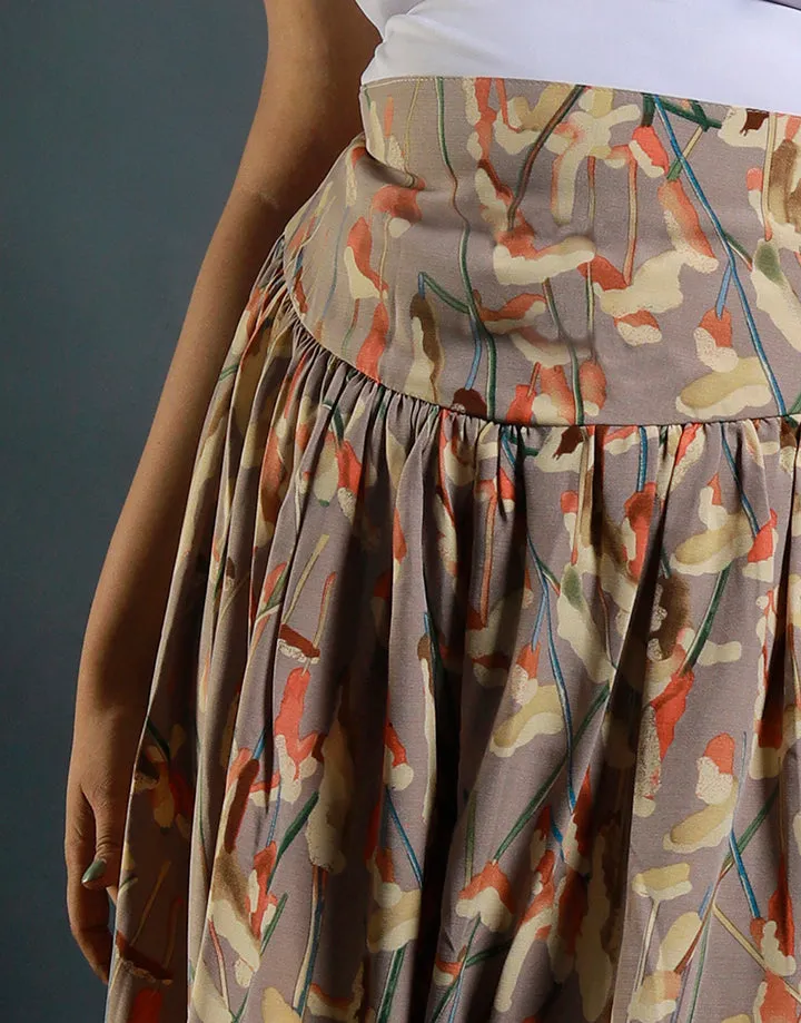 Hip Skirt with Back Elastic Waist
