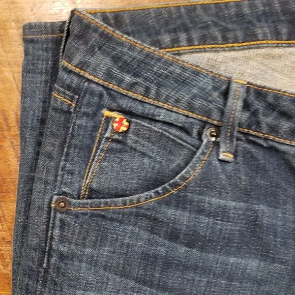 Hudson Women Flap Pocket Jeans Blue Wash Size 25