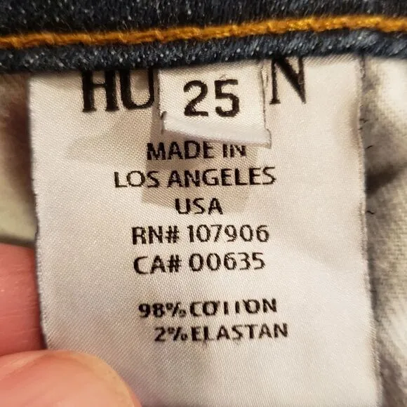 Hudson Women Flap Pocket Jeans Blue Wash Size 25