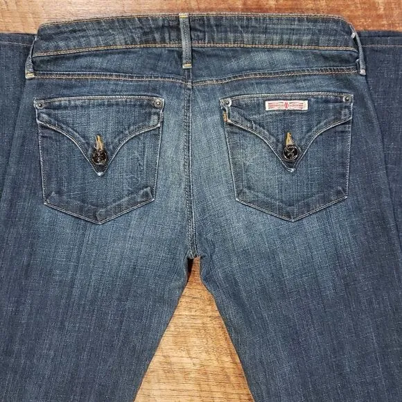 Hudson Women Flap Pocket Jeans Blue Wash Size 25