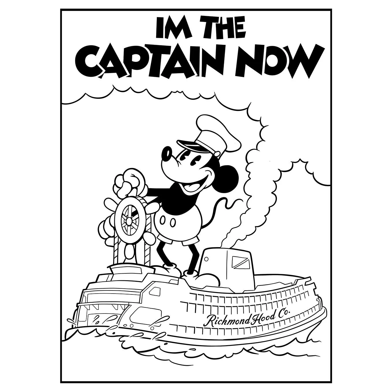 I’m The Captain Now T Shirt - Adult Light Blue