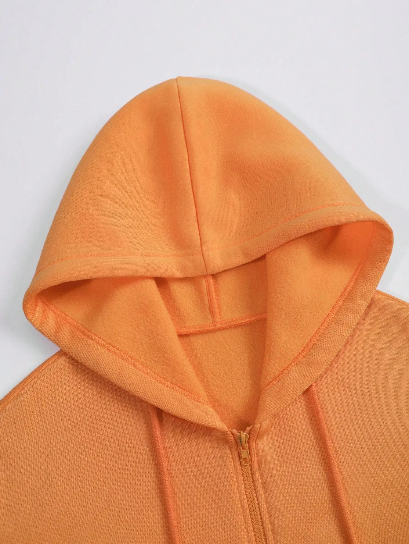 INAWLY Plain Color Zip Pocket Sweatshirt, Simple Fashion Casual Everyday, For Spring