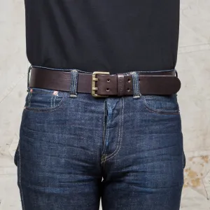 Indigofera Wayne Leather Belt Dark Brown