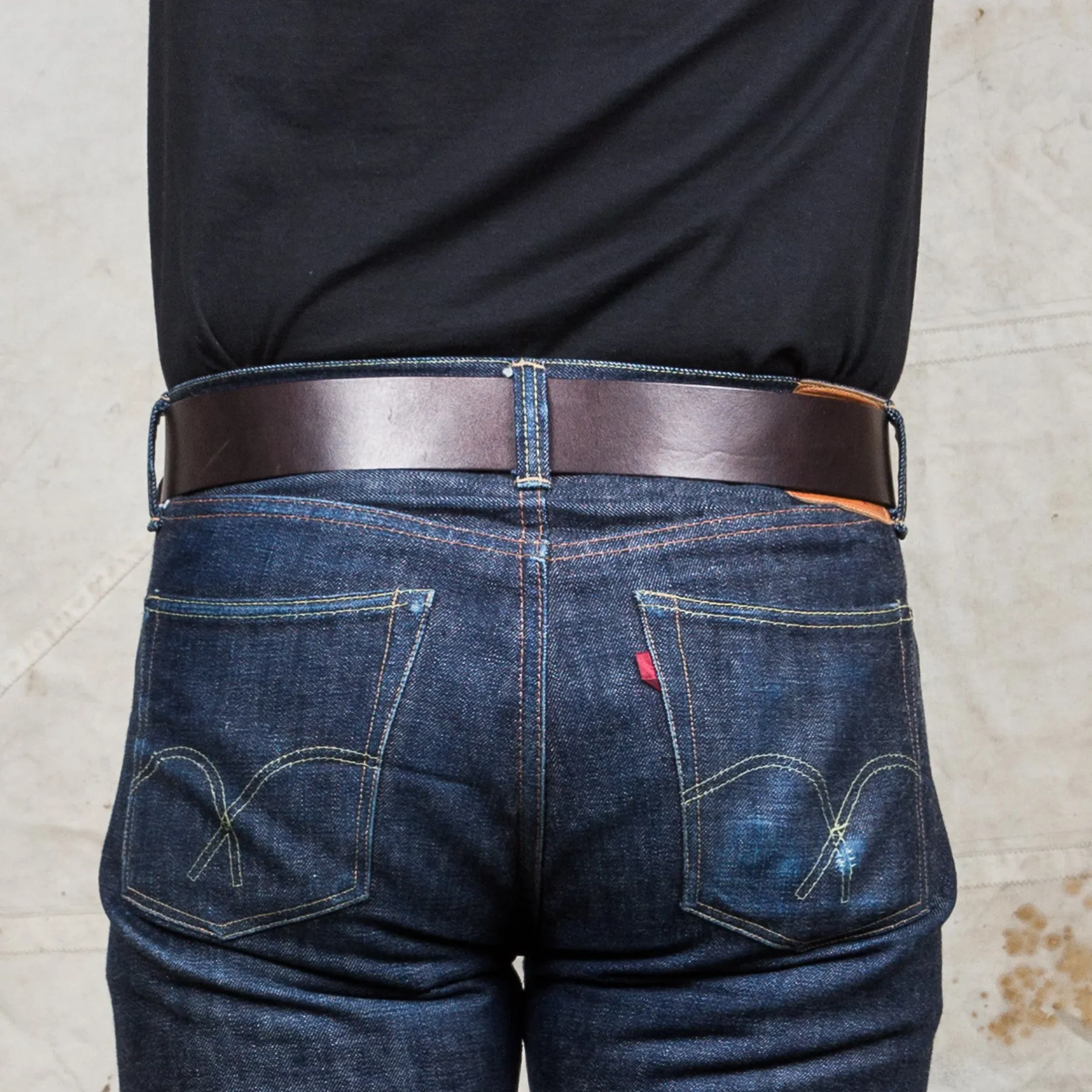 Indigofera Wayne Leather Belt Dark Brown