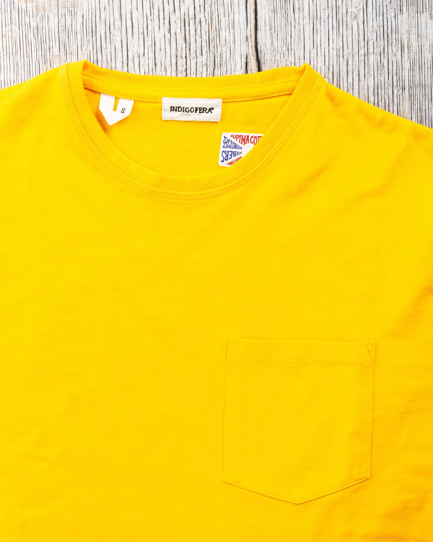 Indigofera Wilson Pocket T-Shirt Tequila Sunrise Yellow