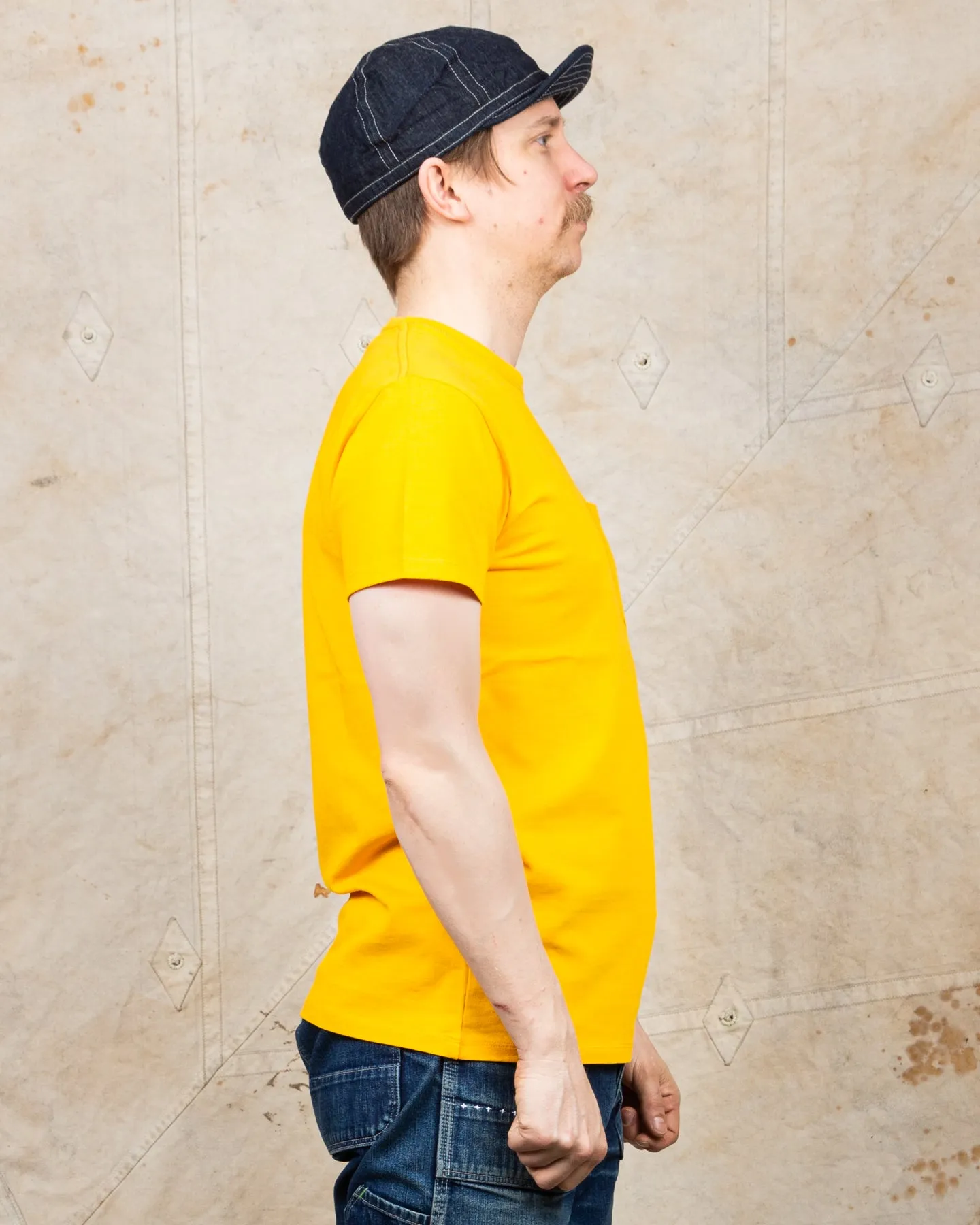 Indigofera Wilson Pocket T-Shirt Tequila Sunrise Yellow