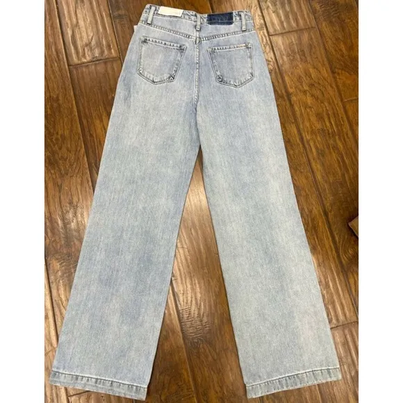 INSANE GENE High Rise Wide Leg Trouser Jeans