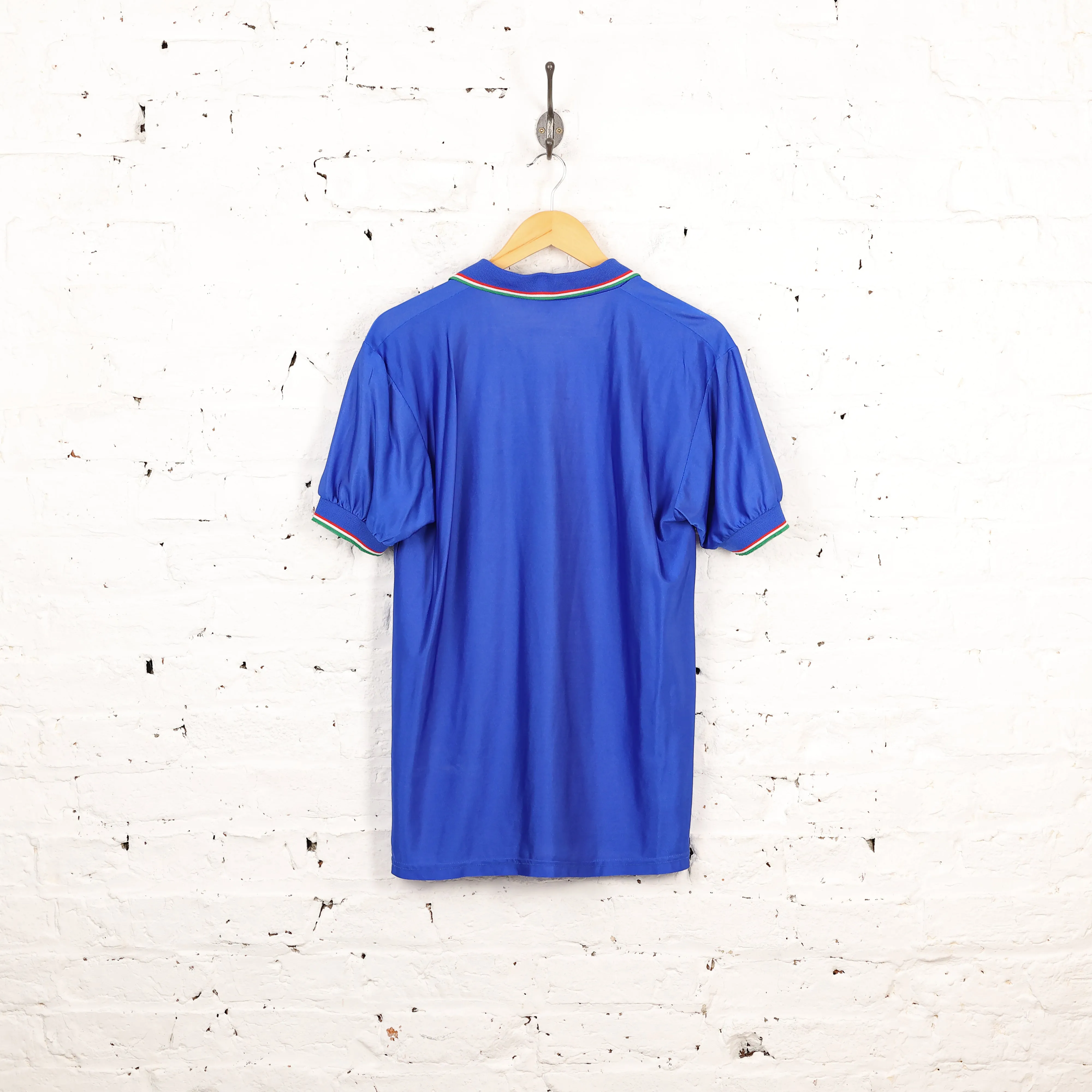 Italy 1986 Diadora Home Football Shirt - Blue - L