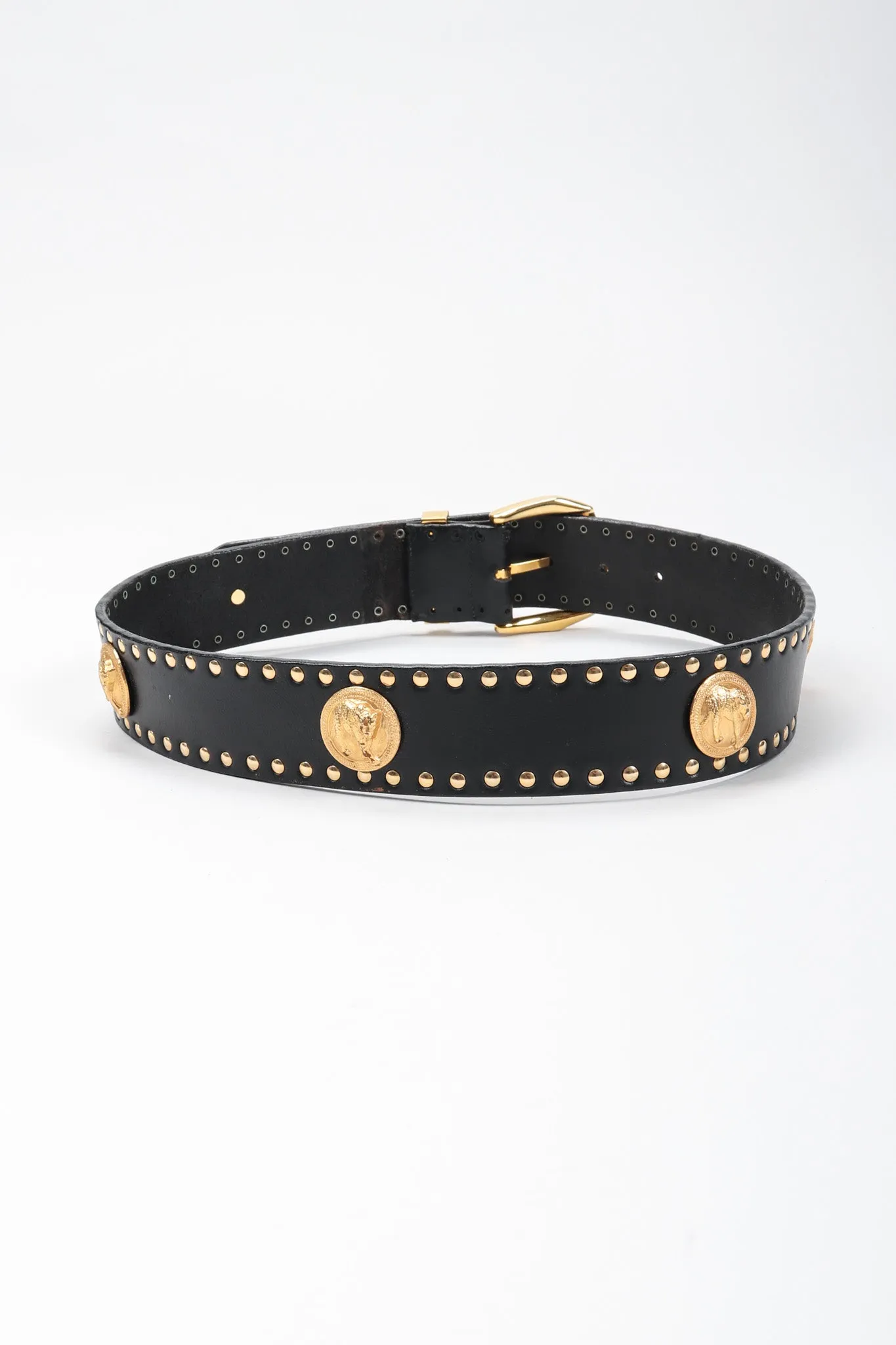 Jaguar Studded Leather Belt