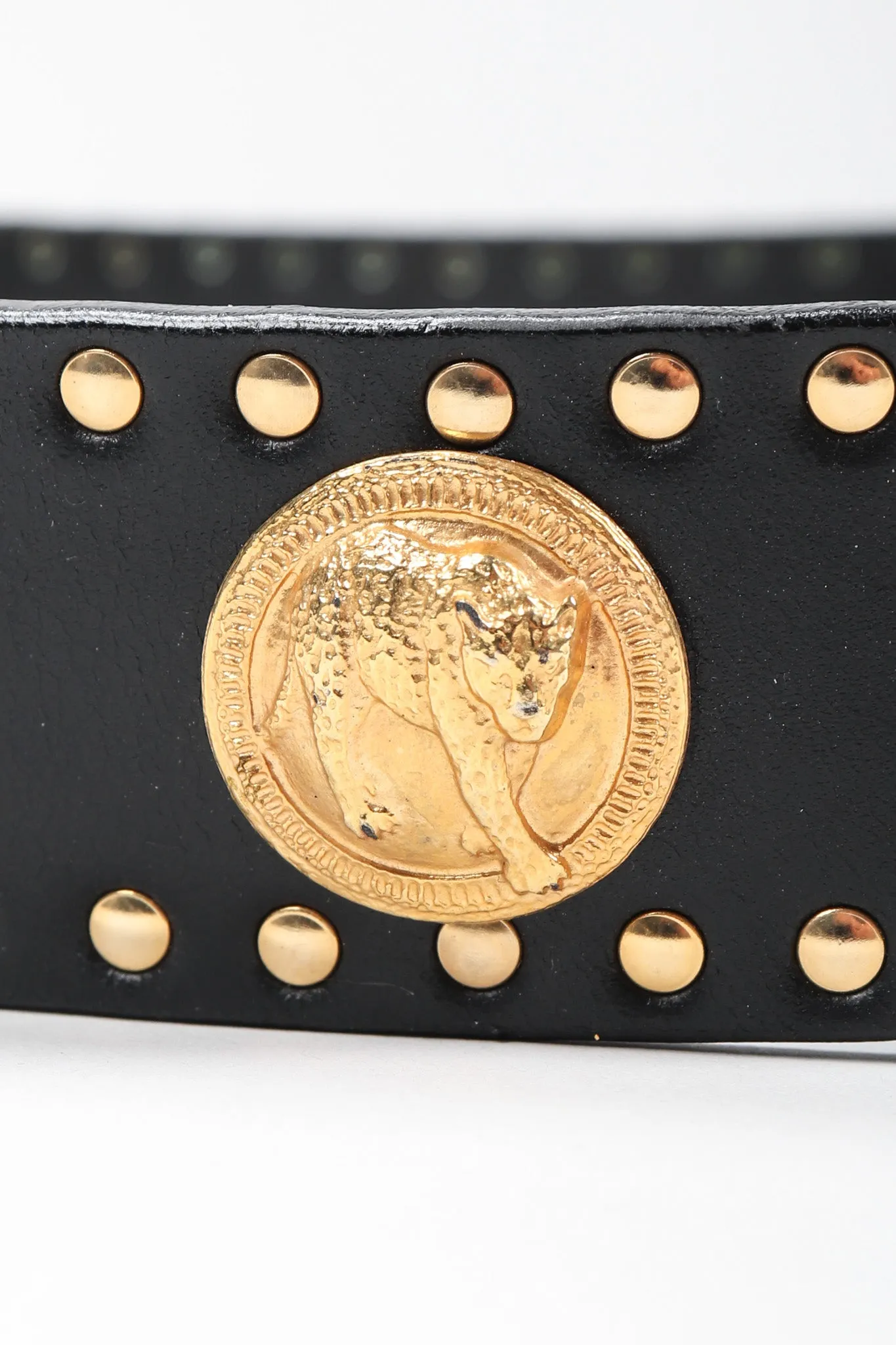 Jaguar Studded Leather Belt