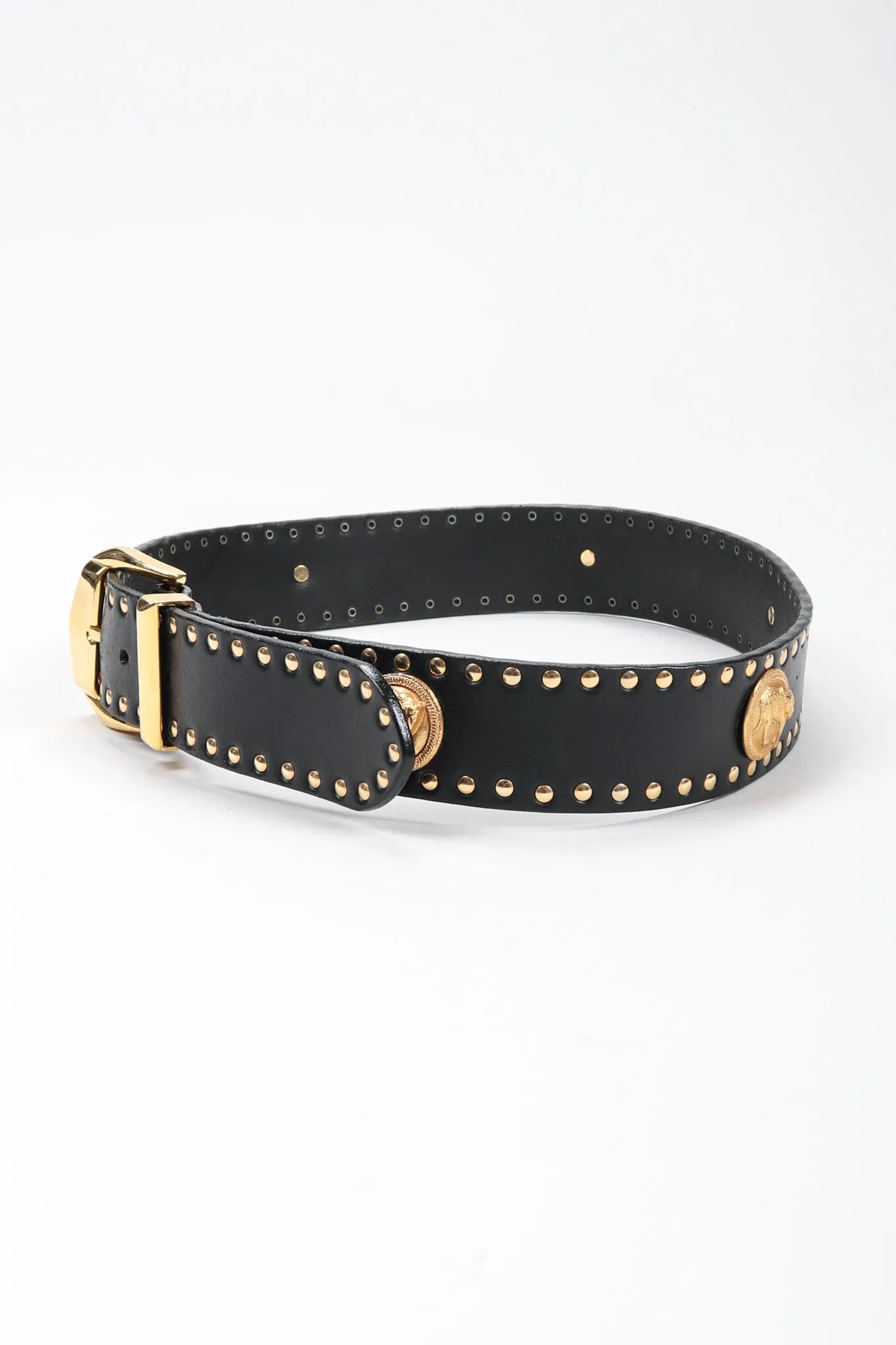 Jaguar Studded Leather Belt