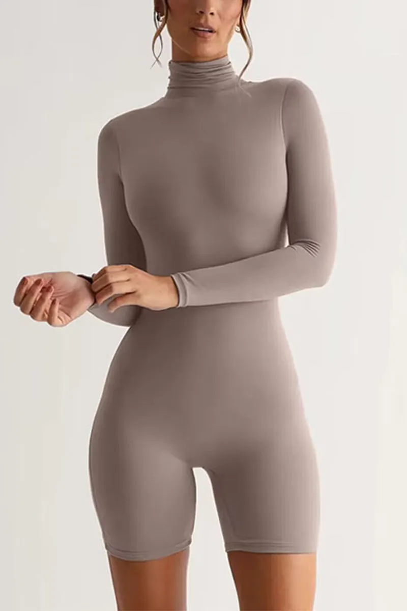 JL0438 Turtle Neck Long Sleeve Rompers