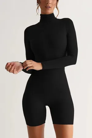 JL0438 Turtle Neck Long Sleeve Rompers