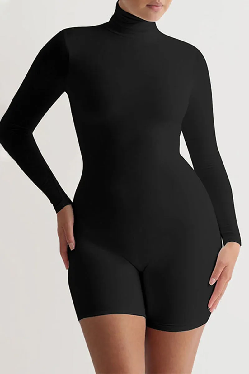 JL0438 Turtle Neck Long Sleeve Rompers