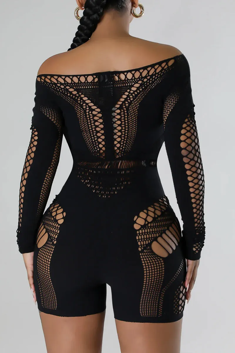JN0103 Mesh Sheer Rompers