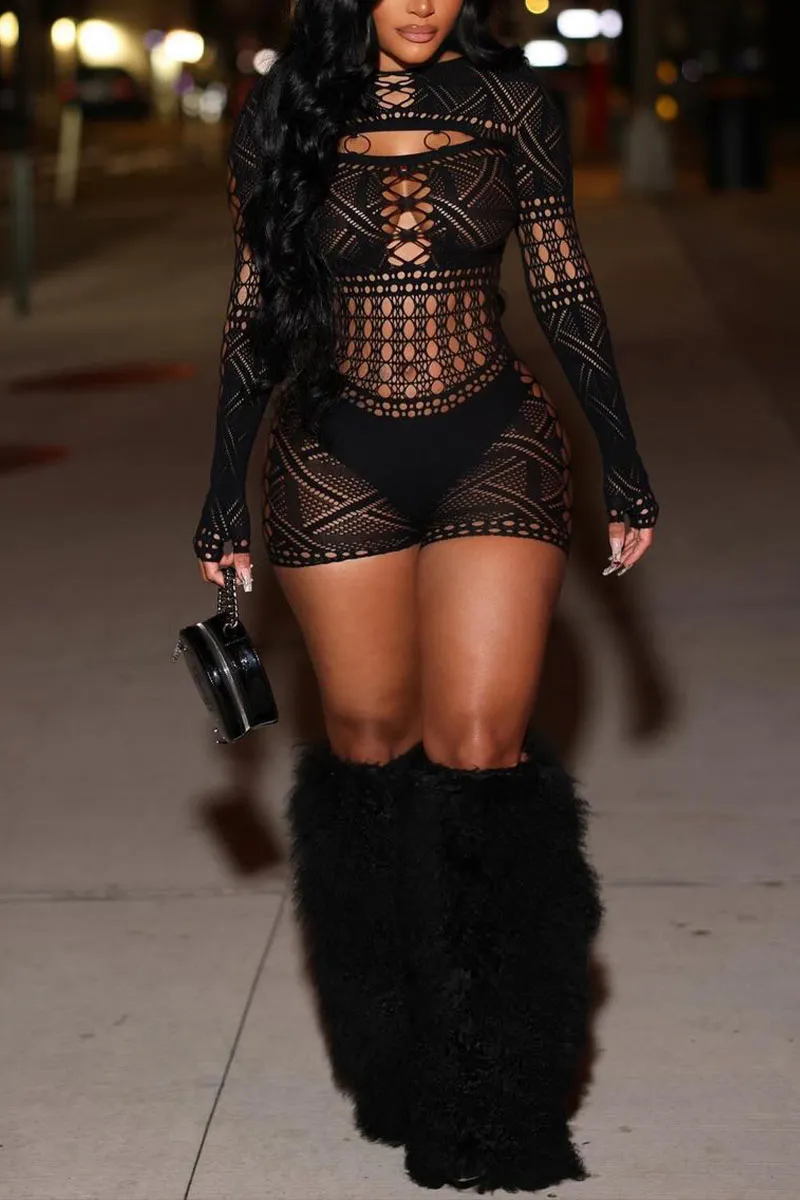 JN0104 Mesh Sheer Rompers