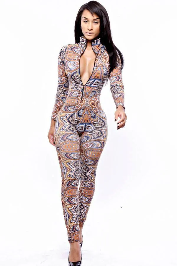 jumpsuit women club wear bodycon rompers Womens jumpsuit long pants The Thai Tribal Jumpsuit