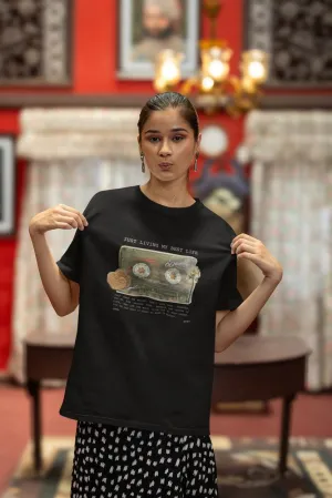 Just Living My Best Life - Unisex Oversized Cotton Graphic Printed T-Shirt