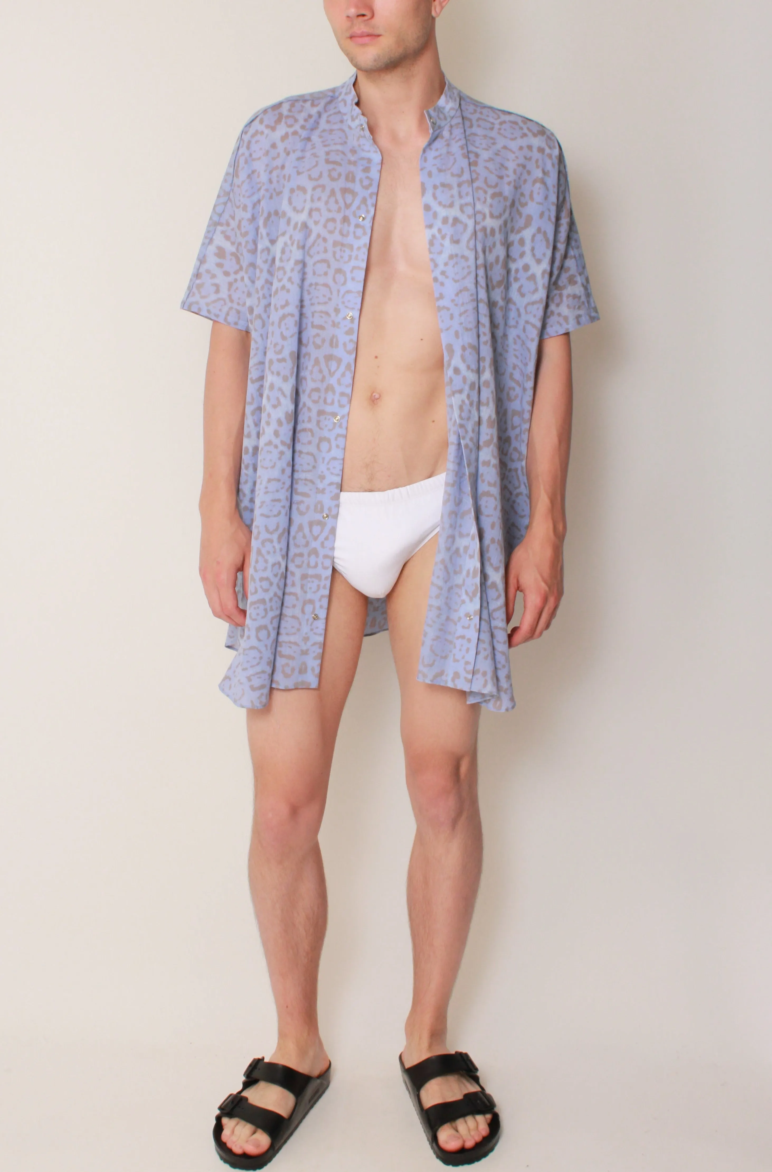 Kaftan Tunic in Pacific Jaguar Cotton Voile