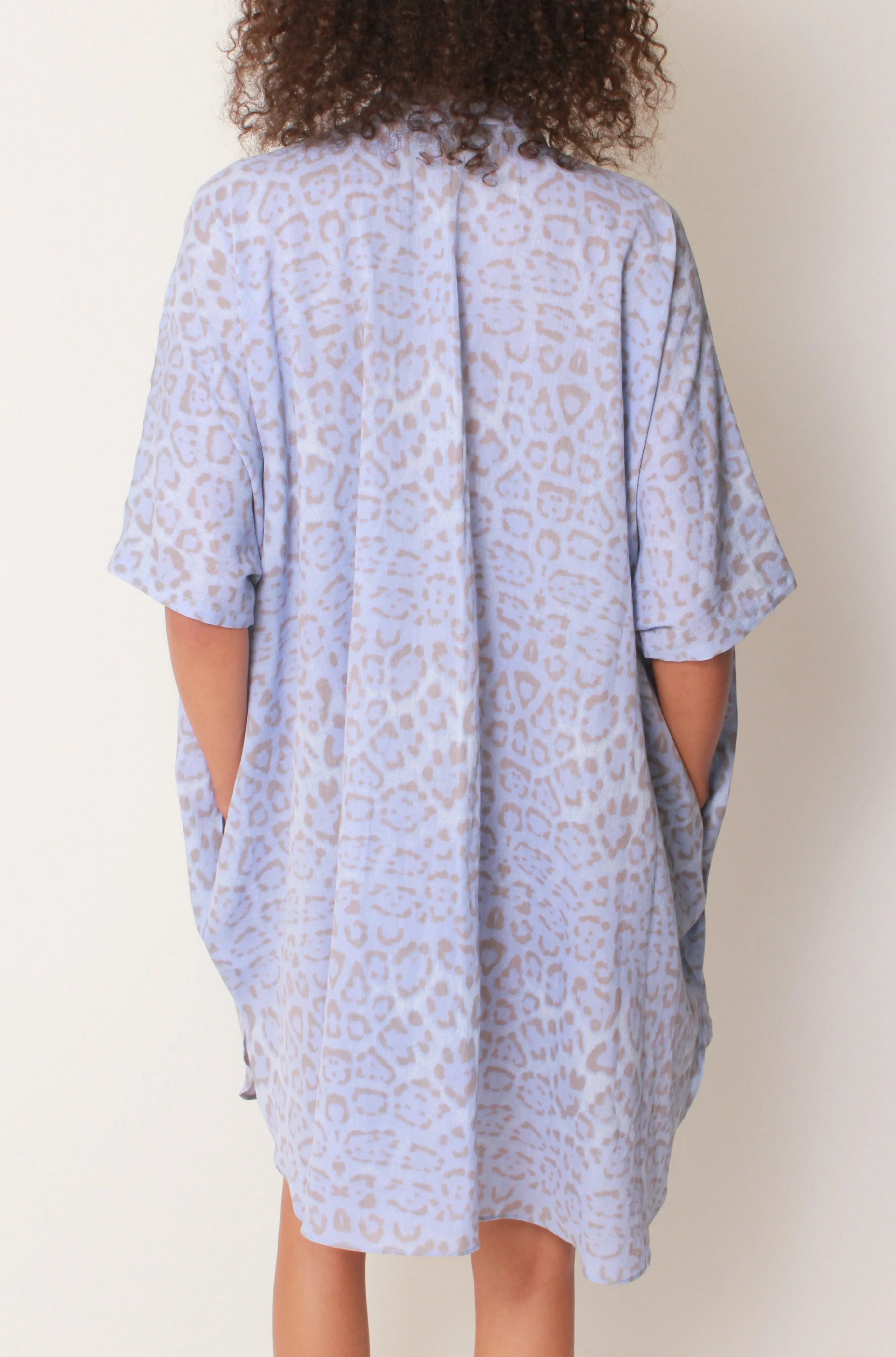 Kaftan Tunic in Pacific Jaguar Cotton Voile