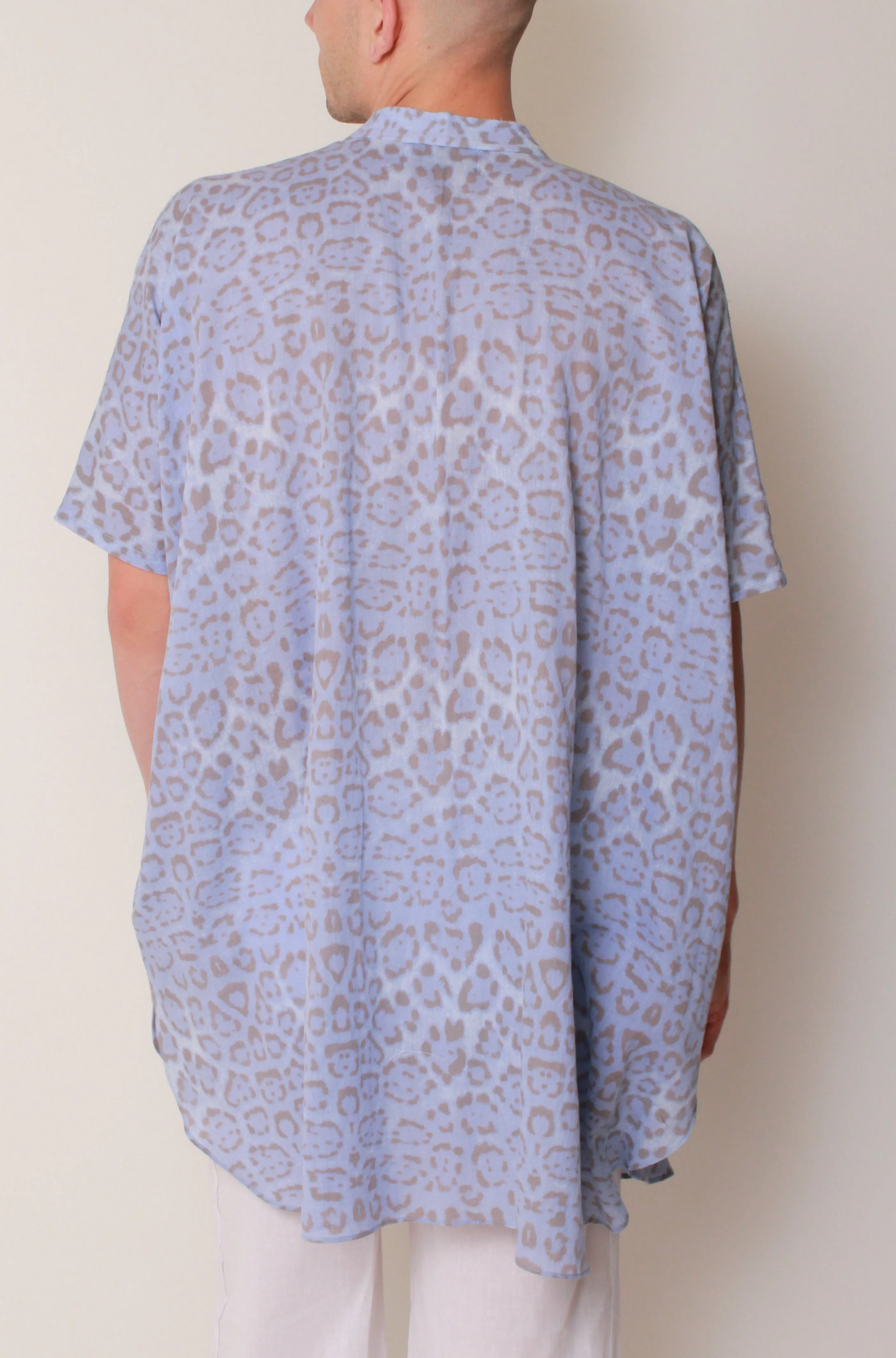 Kaftan Tunic in Pacific Jaguar Cotton Voile