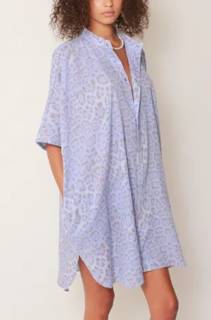 Kaftan Tunic in Pacific Jaguar Cotton Voile