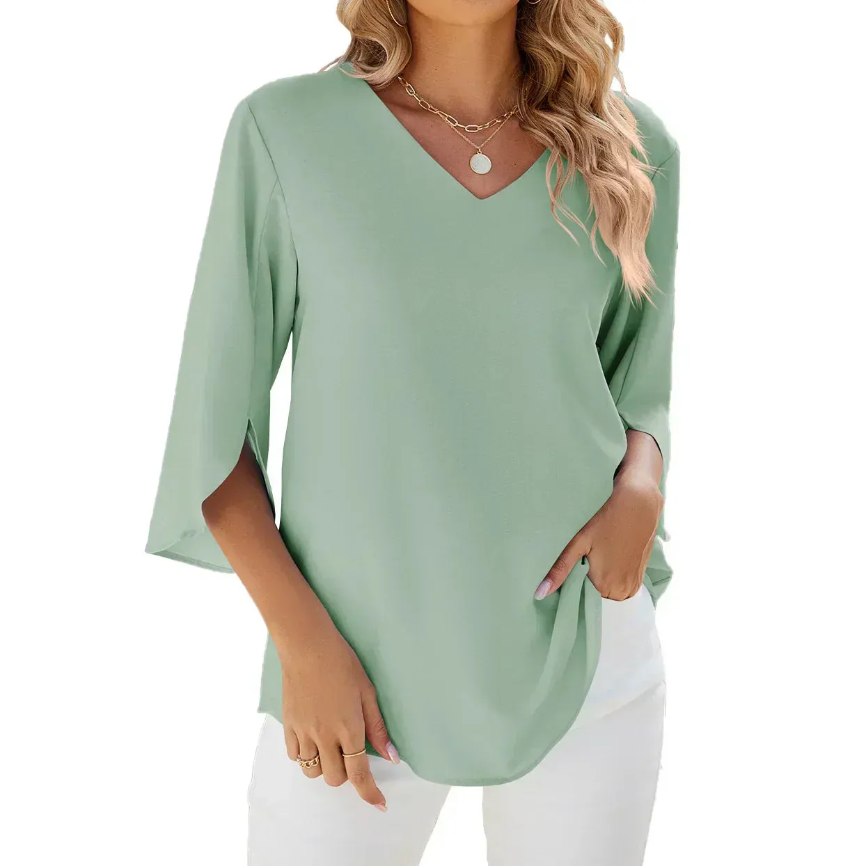 Kim - V-neck Blouse
